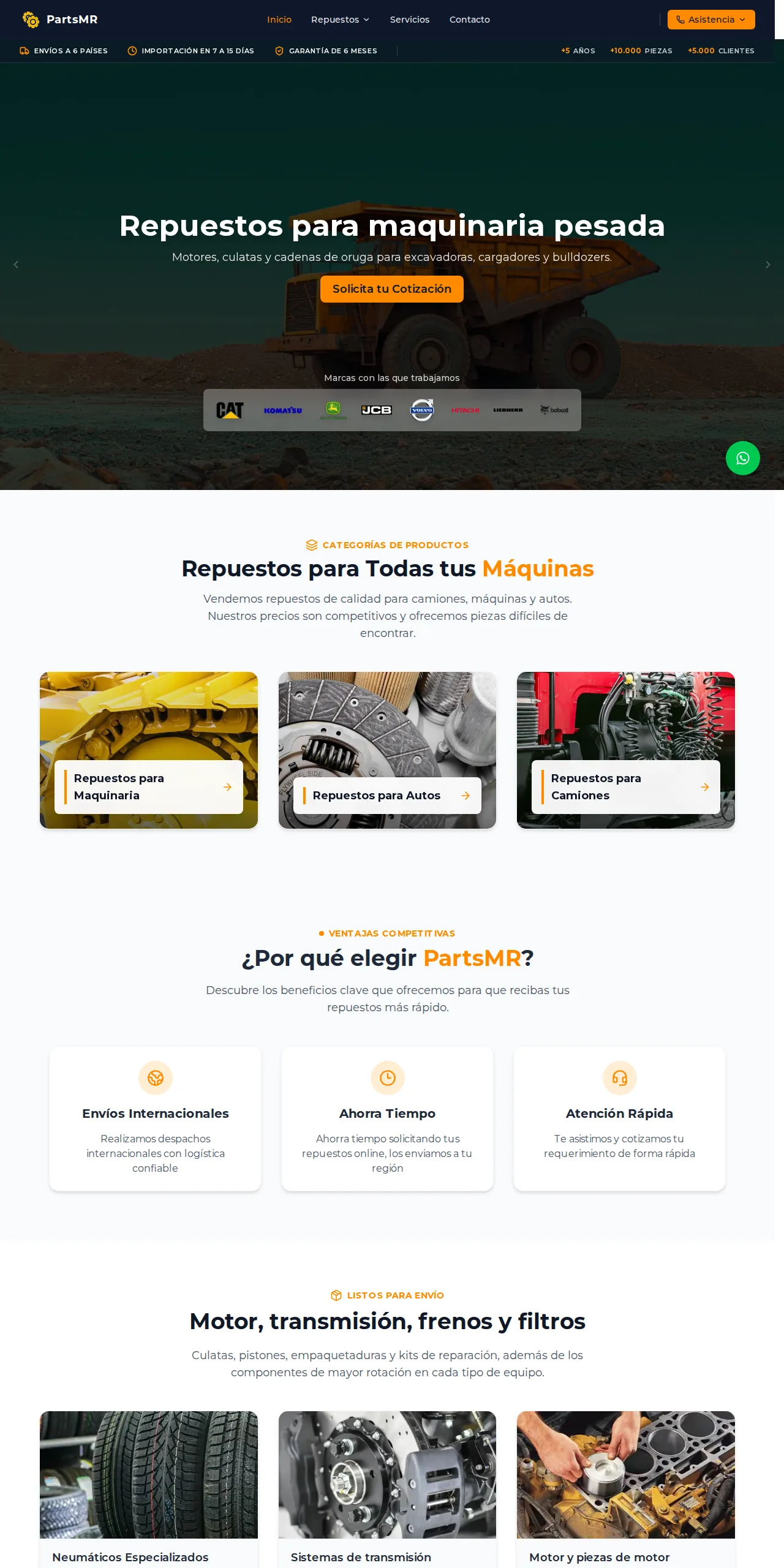Vista del proyecto PartsMr